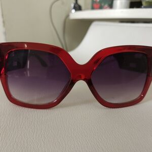 Red Oversized Sunglasses